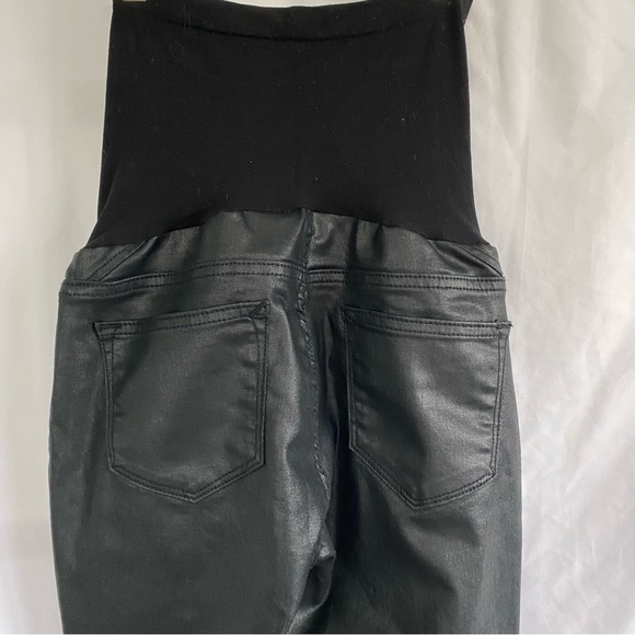 Vigoss Maternity Jeans Wax Coated Slim Fit Size 27 Black - Picture 7 of 13